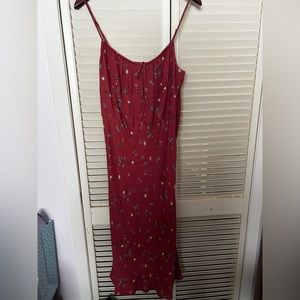 red dress, adjustable straps good condition.